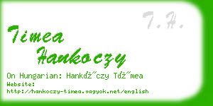 timea hankoczy business card